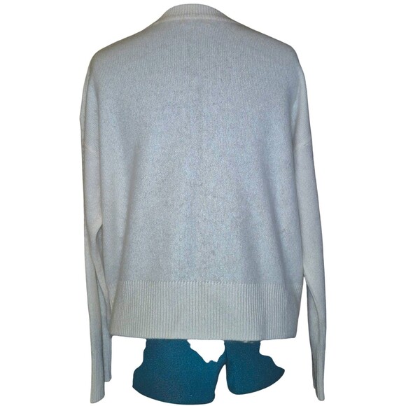 Aritzia Babaton Cream Wool Blend Crew Neck Long Sleeve Pullover Sweater Large - Picture 7 of 7